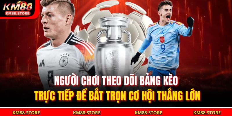 Người chơi theo dõi bảng kèo trực tiếp để bắt trọn cơ hội thắng lớn
